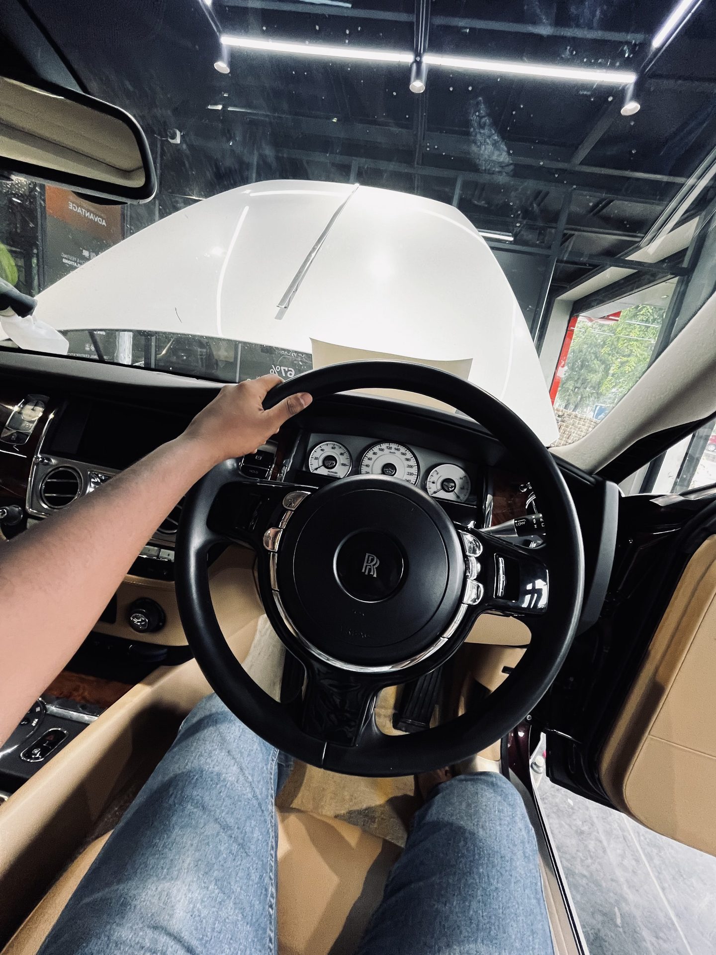 Behind the wheel of a Rolls-Royce